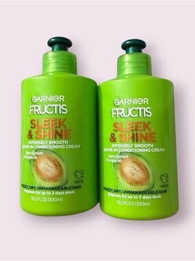 Garnier Fructis Sleek & Shine Leave-In Cream w/ Argan Oil 10.2 fl oz 2 Pack